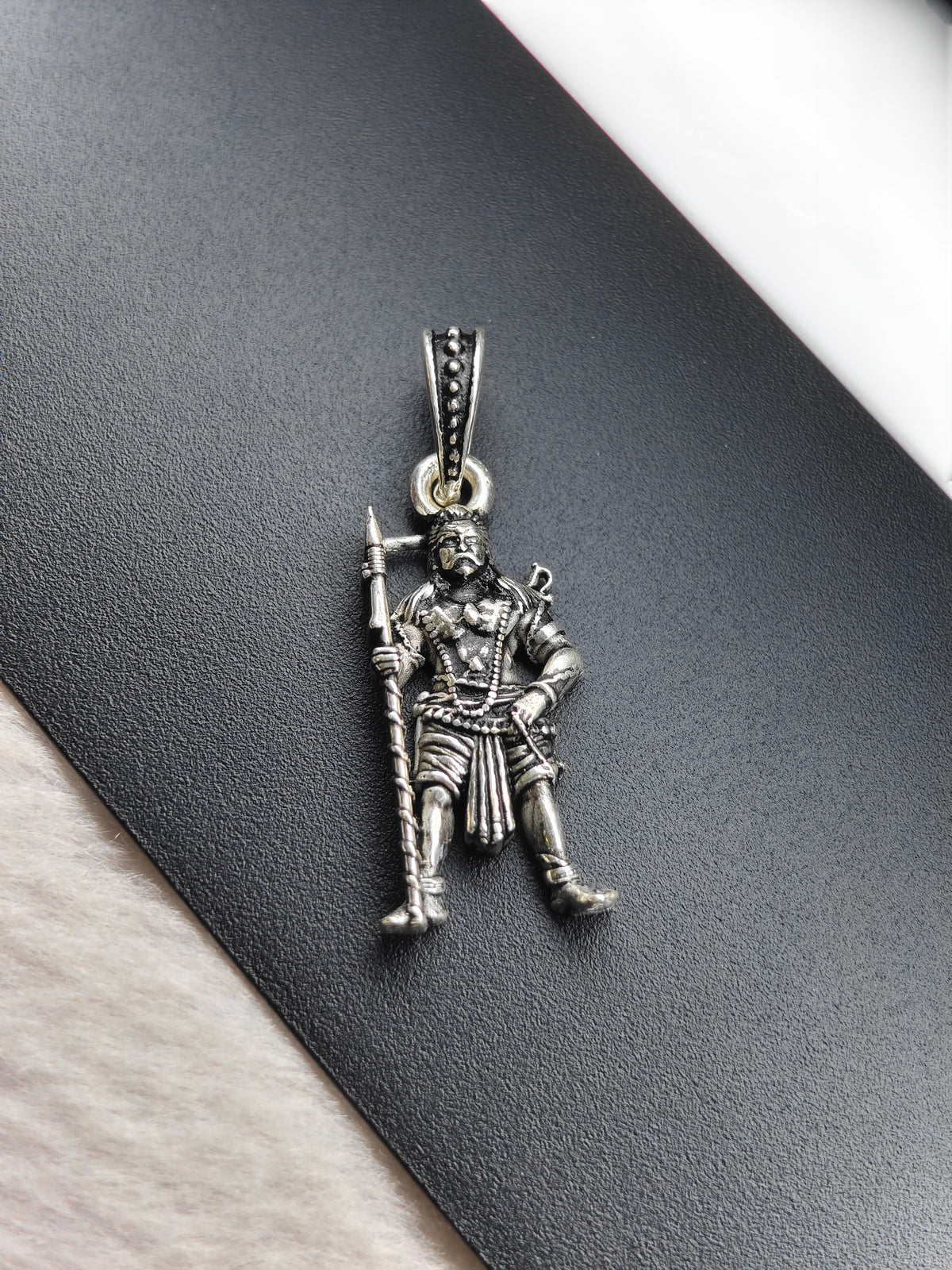 92.5 Silver Karuppu Samy Dollar | Kaval Deivam Pendant | ZORKI