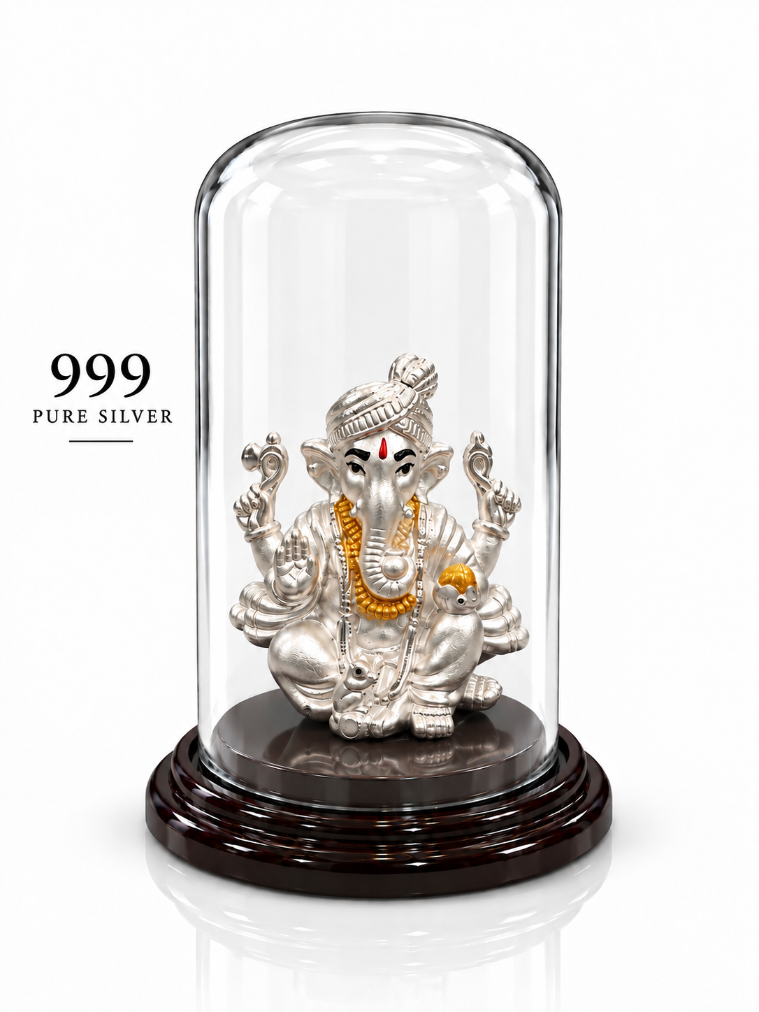 999 Silver Ganesha Blessing Idol | ZORKI