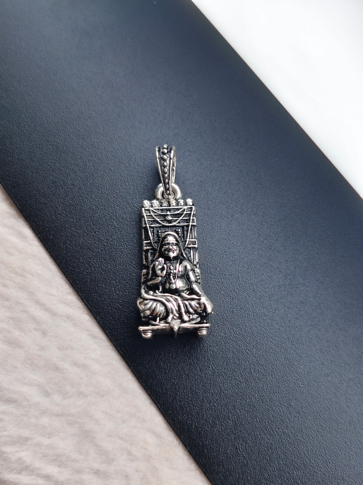 92.5 Silver Raghavendra Swamy Pendant | ZORKI