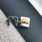 SILVER BUTTON HOLDER|DMK